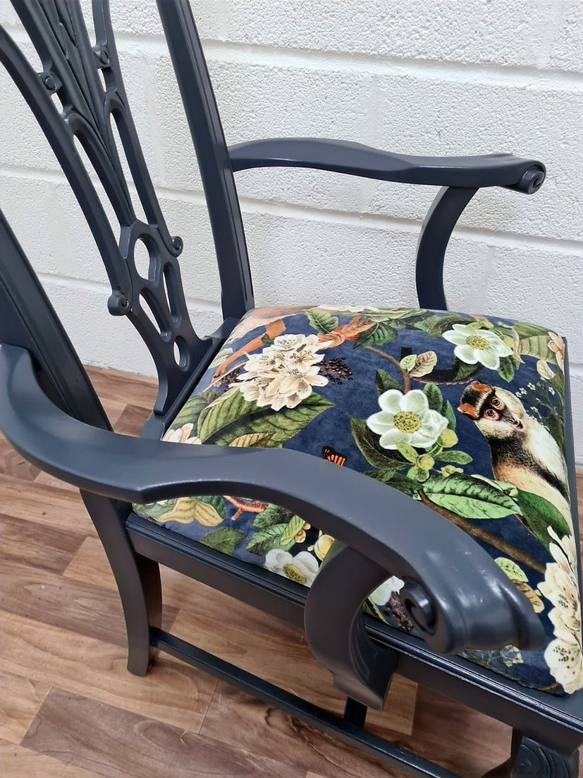 Pair Dining Carver Arm Chairs - LRBinteriors