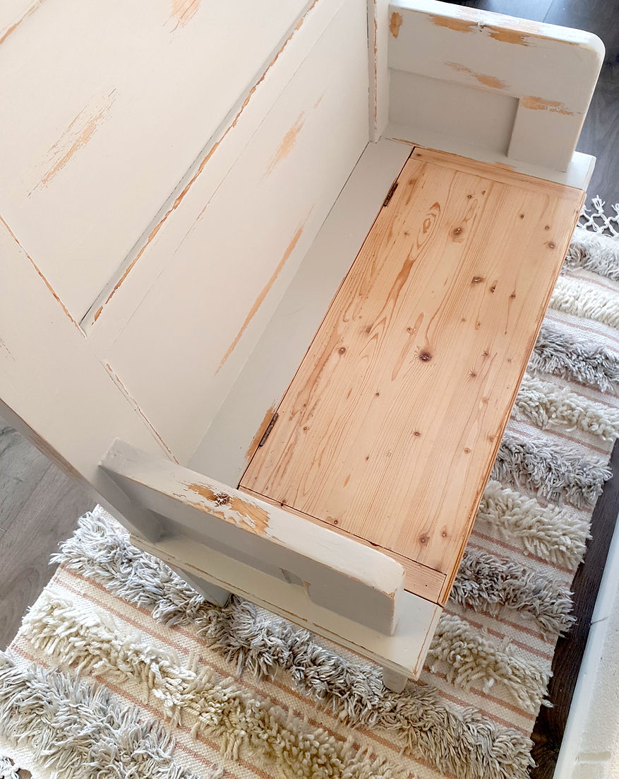 Antique Monks Bench Shabby Chic - LRBinteriors
