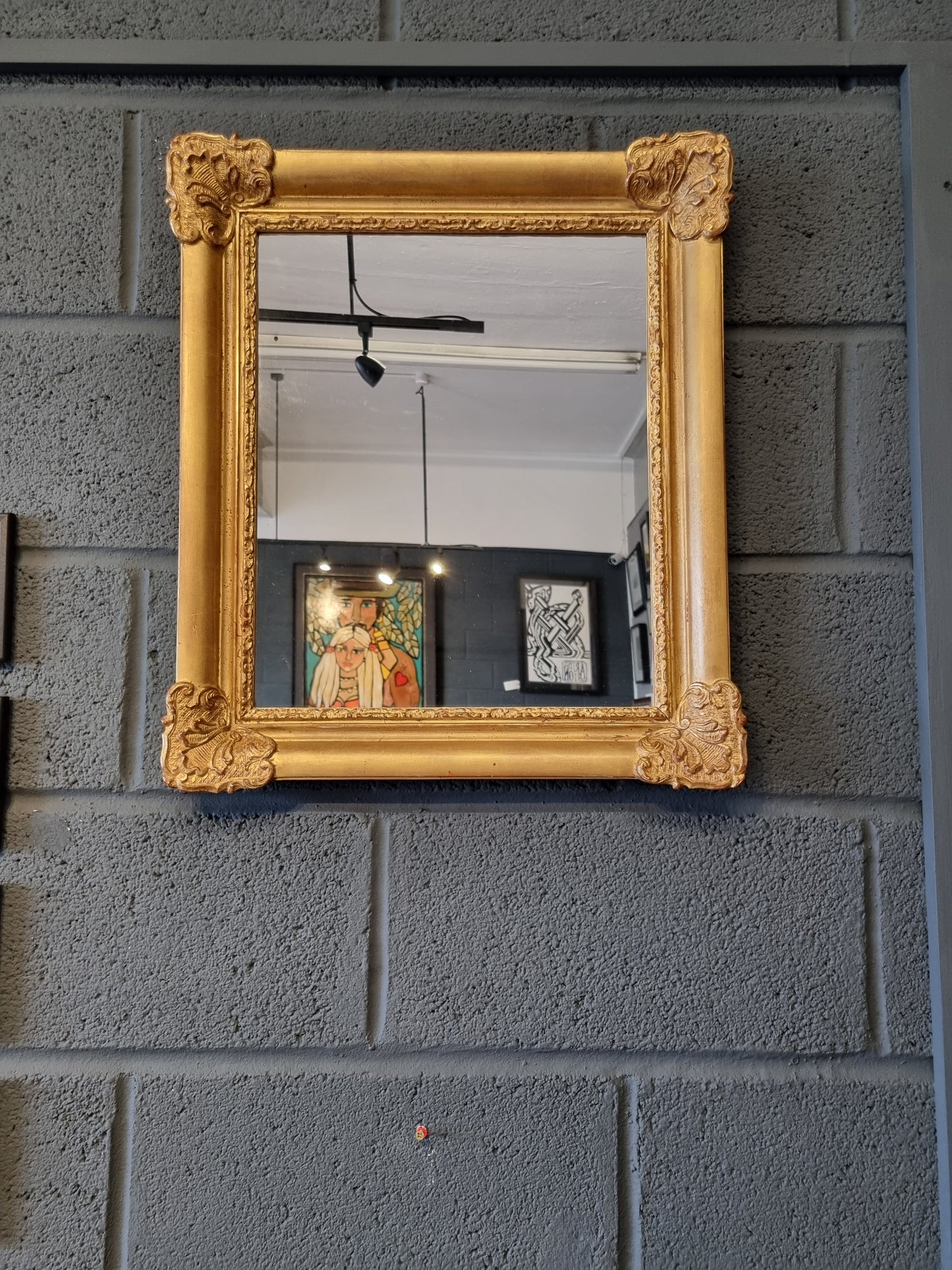 Gold Ornate French Framed Antique Mirror 18th-century