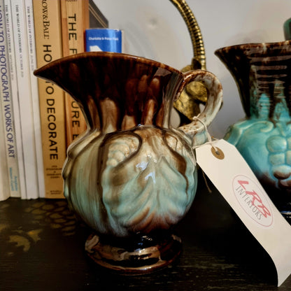 Vintage West German Vase Glazed Set Of 2 Jugs